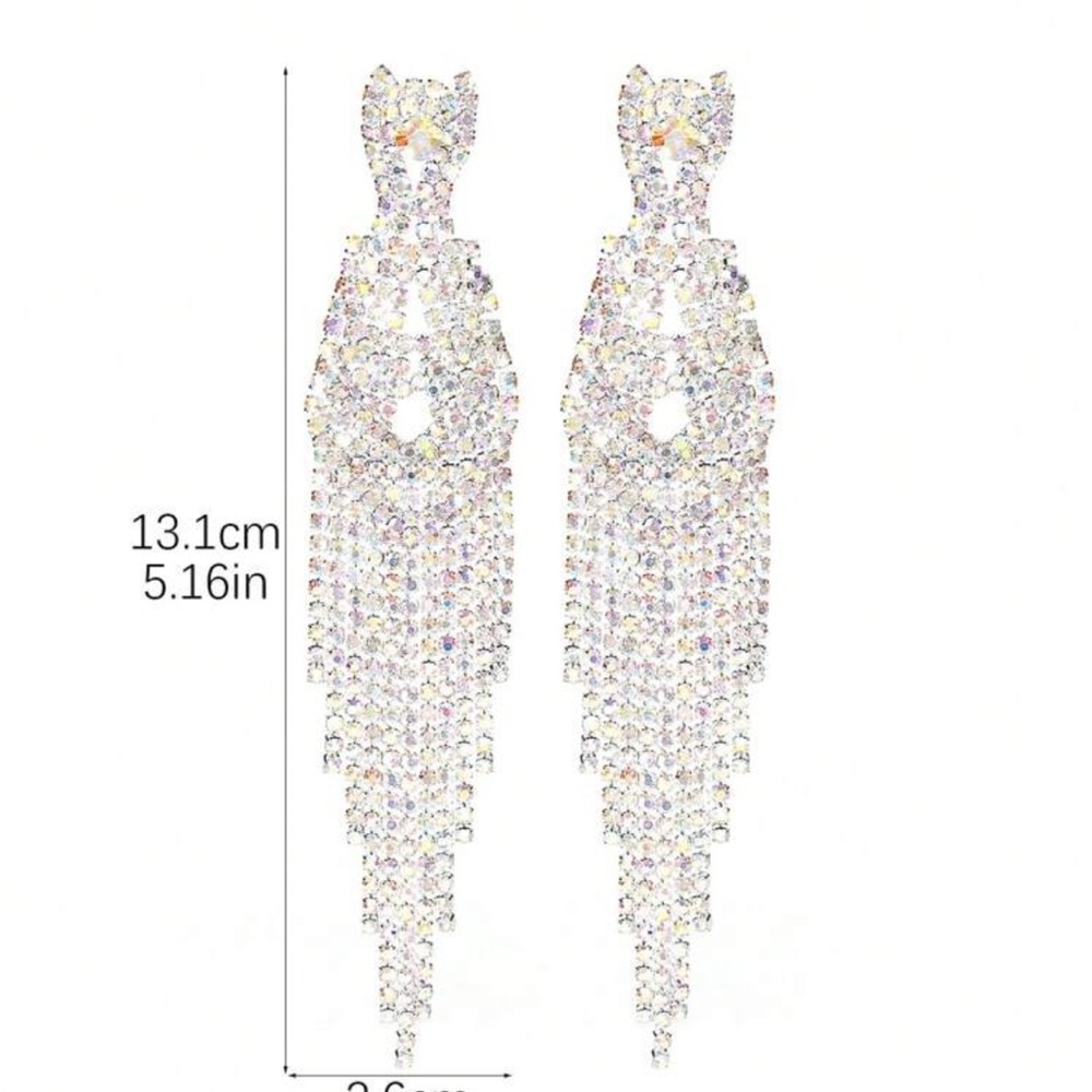 Bodybuilding Competition Statement Crystal Earrings - Picture 5 of 5
